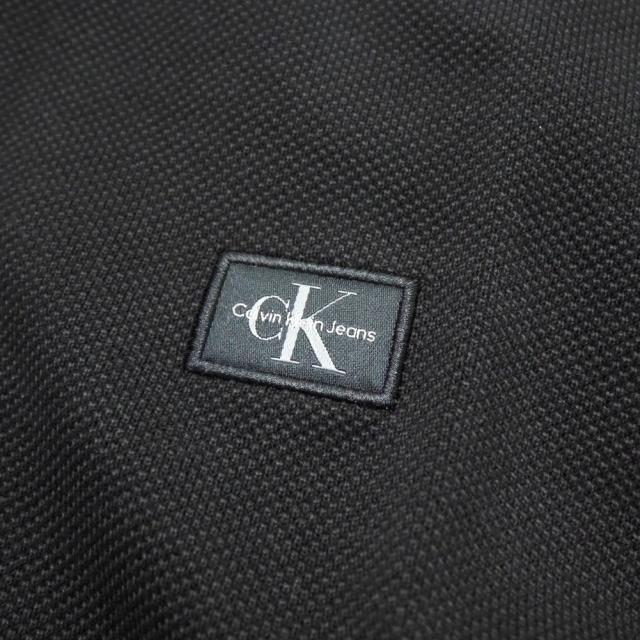 旧モデルセール！ CALVIN KLEIN JEANS カルバンクラインジーンズ ポロシャツ 半袖 メンズ 鹿の子 コットン 綿100％ J327040 ブラック_6