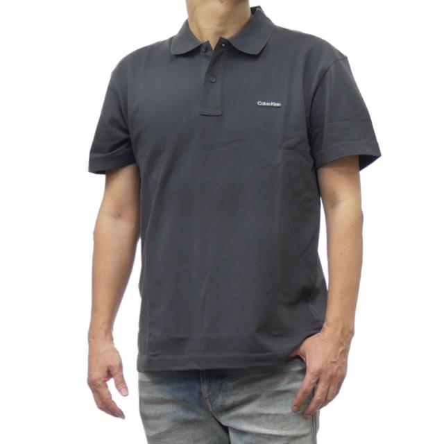 セールSS   JEANS カルバンクラインジーンズ ポロシャツ 半袖 メンズ 鹿の子 J327534 スモーキーグレー