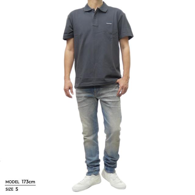 旧モデルセール！ CALVIN KLEIN JEANS カルバンクラインジーンズ ポロシャツ 半袖 メンズ 鹿の子 J327534 スモーキーグレー_1