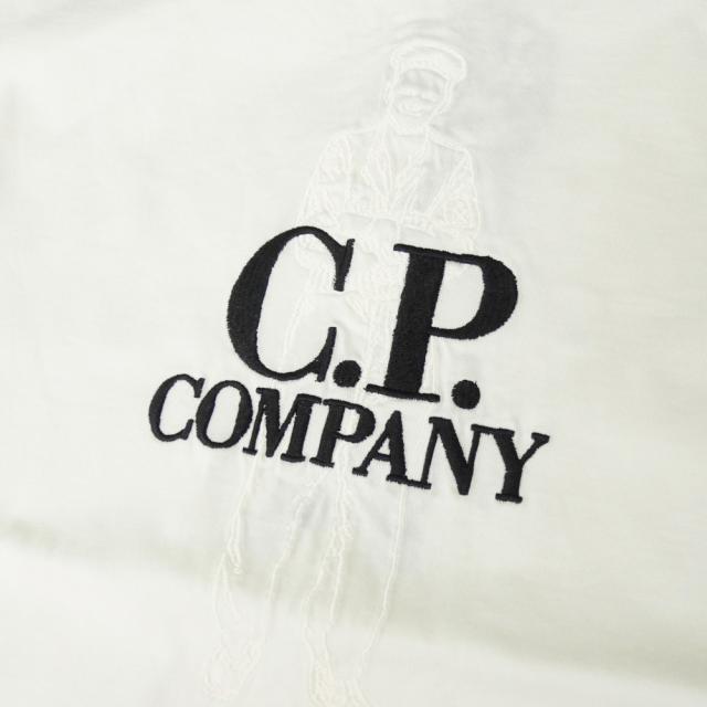 旧モデルセール！ C.P. COMPANY シーピーカンパニー Tシャツ メンズ 半袖 トップス クルーネック コットン 綿100％ 18CMTS106A 110301W オフホワイト_6