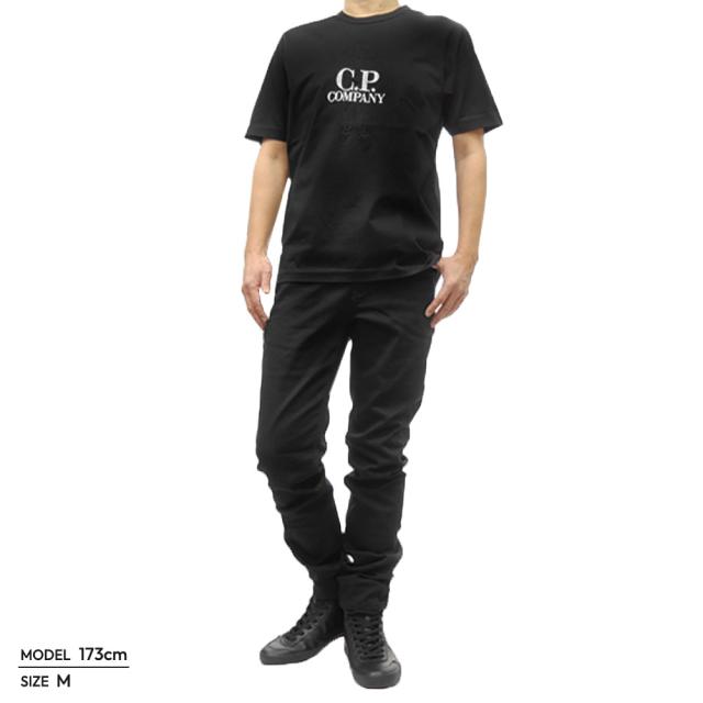 旧モデルセール！ C.P. COMPANY シーピーカンパニー Tシャツ メンズ 半袖 トップス クルーネック コットン 綿100％/18CMTS106A 110301W ブラック_1