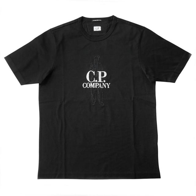 旧モデルセール！ C.P. COMPANY シーピーカンパニー Tシャツ メンズ 半袖 トップス クルーネック コットン 綿100％/18CMTS106A 110301W ブラック_4