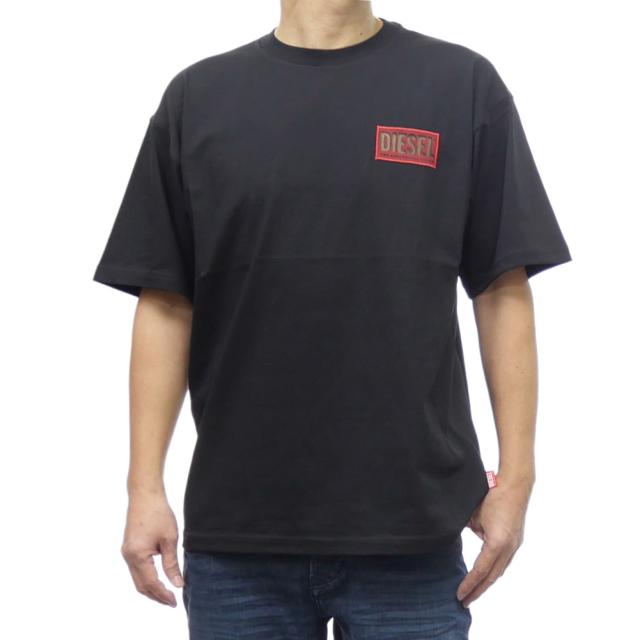 【〇％OFF！】DIESEL ディーゼル メンズクルーネックTシャツ A18028 0PLAT / T-BOXT-R31 ブラック 2025春夏新作の通販は 9,075円