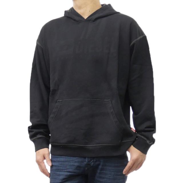 【38％OFF！】DIESEL ディーゼル メンズプルオーバーパーカー A16429 0LJBT / S-BOXT-HOOD-R9 ブラック 2025春夏新作の通販は 17,666円