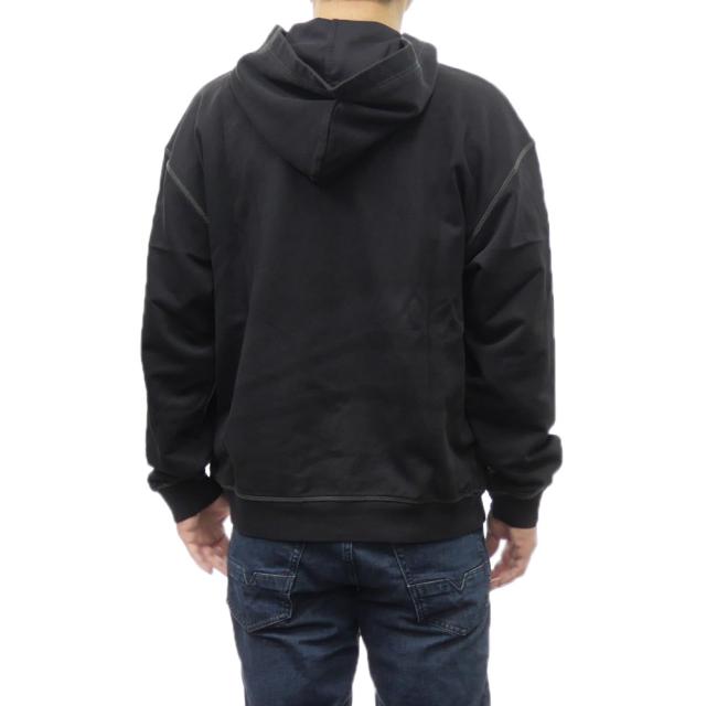 旧モデルセール！ DIESEL ディーゼル パーカー メンズ プルオーバー コットン 綿100％ A16429 0LJBT / S-BOXT-HOOD-R9 ブラック_3