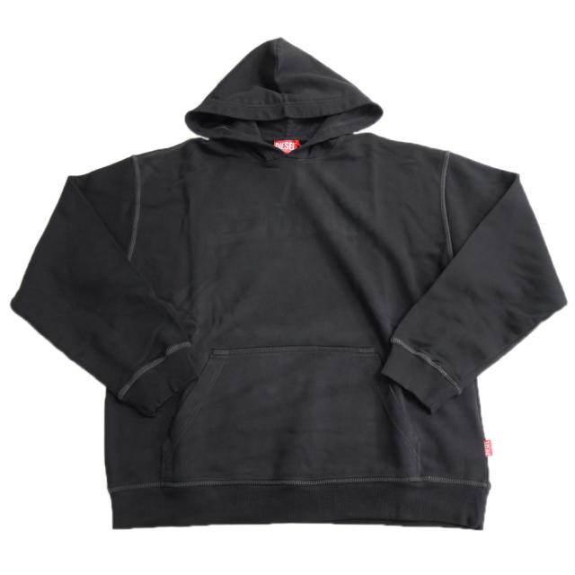 旧モデルセール！ DIESEL ディーゼル パーカー メンズ プルオーバー コットン 綿100％ A16429 0LJBT / S-BOXT-HOOD-R9 ブラック_4