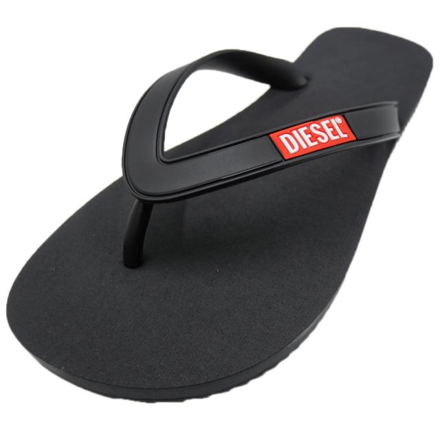 【○％OFF！】DIESEL ディーゼル メンズトングサンダル  Y03601 PR205 / SA-RIO ブラック 2025春夏新作の通販は