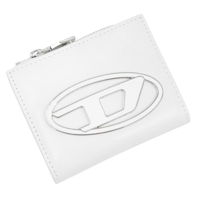 セールSS DIESEL ディーゼル カードケース レディース 二つ折り ケース X10102 PR818 / 1DR CARD HOLDER ZIP ホワイト