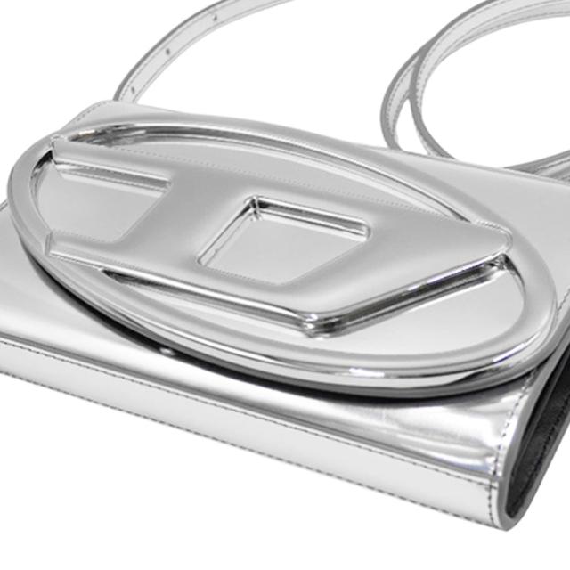 セールSS DIESEL ディーゼル 財布 レディース（小銭入れ付き） X09809 PS202 / 1DR WALLET STRAP シルバー セールSS DIESEL ディーゼル 財布 レディース（小銭入れ付き） X09809