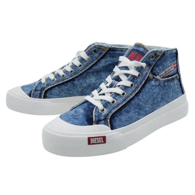 セールSS DIESEL ディーゼル スニーカー レディース シューズ 靴 ミドルカット Y03611 P8112 / S-ATHOS NMD W インディゴブルー