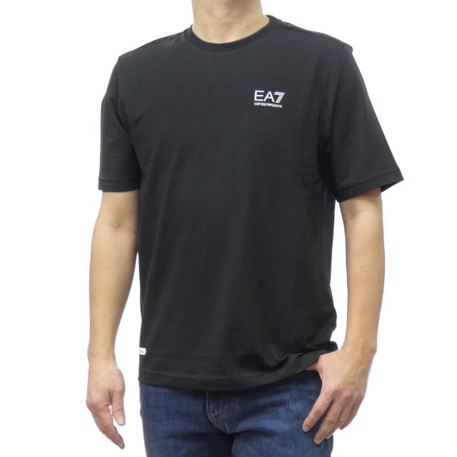 セールSS EMPORIO ARMANI エンポリオアルマーニ EA7 Tシャツ メンズ 半袖 クルーネック 7M000124 AF13956 ブランド ロゴ 大きいサイズ ブラック