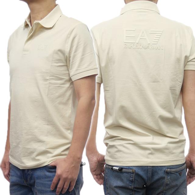セールSS EMPORIO ARMANI エンポリオアルマーニ EA7 ポロシャツ 半袖 メンズ 7M000228 AF10373 同色ロゴ ブランド カジュアル スポーティ きれいめ ゴルフ 大きいサイズ ベージュ