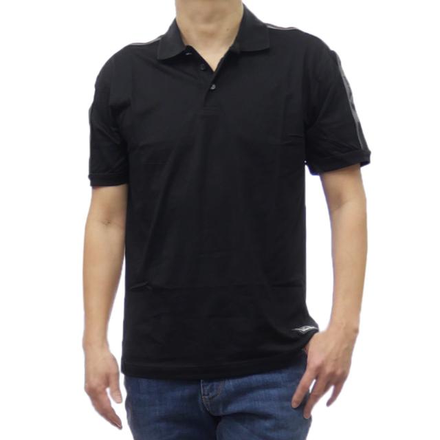 セールSS EMPORIO ARMANI エンポリオアルマーニ EA7 ポロシャツ 半袖 メンズ ロゴテープ スムース 7M000139 AF10375 ブランド 大きいサイズ ブラック
