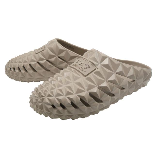 セールSS EMPORIO ARMANI エンポリオアルマーニ EA7 メンズ サンダル クロッグサンダル XBR001 XK385 ベージュ