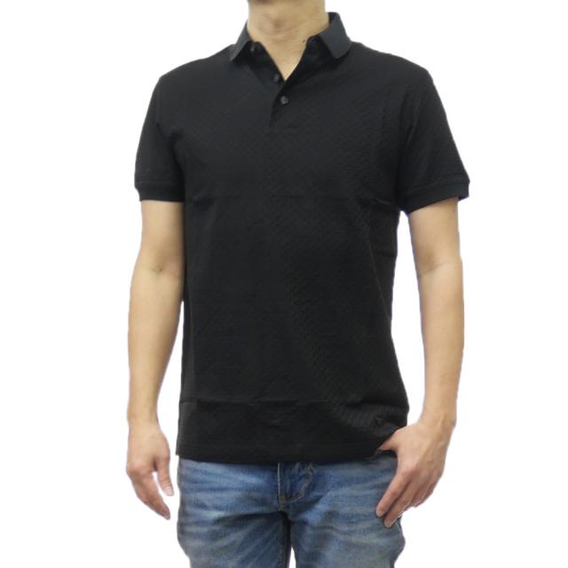 セールSS EMPORIO ARMANI エンポリオアルマーニ ポロシャツ 半袖 メンズ コットン 綿100％ EM001295 AF107620 ブラック
