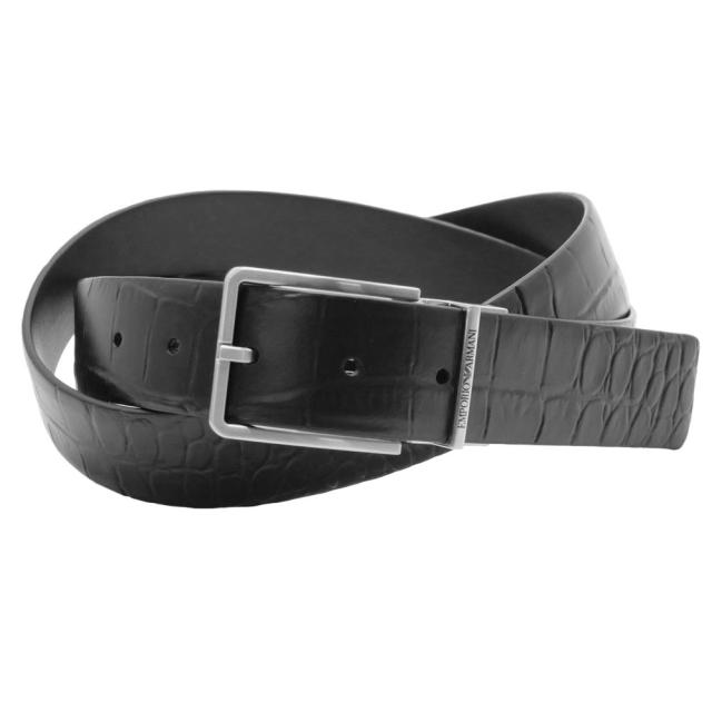 ARMANI　アルマーニ　ベルト エンポリオアルマーニ エンポリオ アルマーニ EMPORIO ARMANI ベルト メンズ ブラック 幅3.8cm Y4S201 YDD6G 80001 ビジネスベルト  送別会 誕生日 お中元 結婚祝い 結婚式 彼氏 息子 夫 男性 ブランド ベルト 高級 父の日 母の日 即日発送 ホワイトデー
