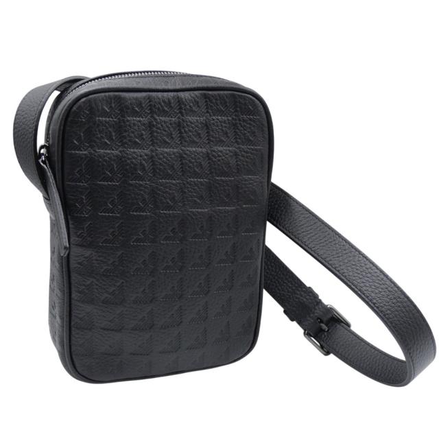 セールSS EMPORIO ARMANI エンポリオアルマーニ バッグ メンズ ショルダーバッグ EM001737 AF14774 総柄 ブランド ロゴ エンボス 刻印 ブラック セールSS EMPORIO ARMANI エンポリオアルマーニ バッグ メンズ