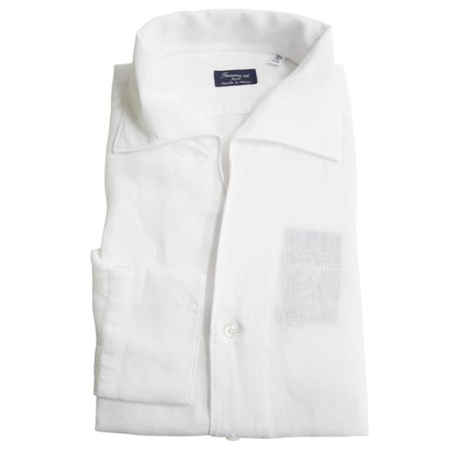 セールSS FINAMORE フィナモレ カジュアルシャツ メンズ コットン 綿100％ MILAN022 046243 C0657 / USTICA ホワイト