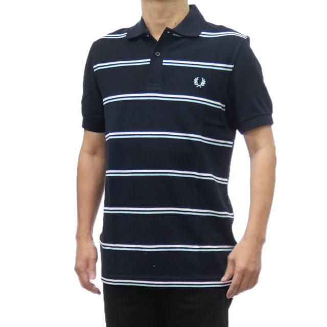 FRED PERRY ポロシャツ　ネイビー フレッドペリー　半袖ポロシャツ FRED PERRY フレッドペリー ポロシャツ 半袖 メンズ ツイン ティップド