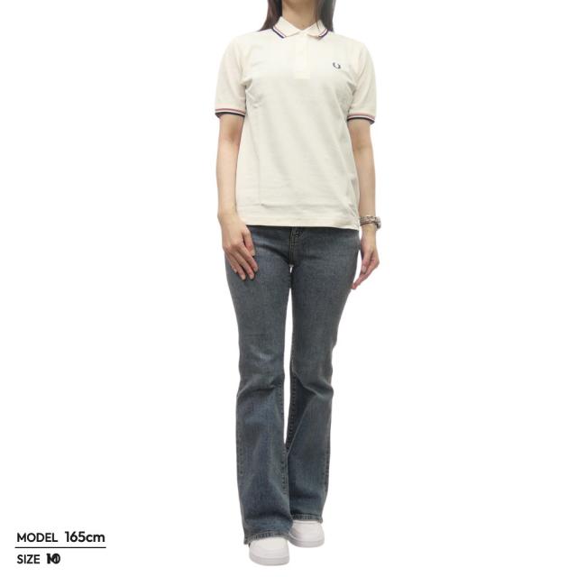 FRED PERRY フレッドペリー ポロシャツ 半袖 レディース G3600 / TWIN TIPPED FRED PERRY SHIRT ホワイト