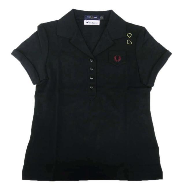 セールSS FRED PERRY フレッドペリー ポロシャツ 半袖 レディース コットン 綿100％ オープンカラー SG9101 POCKET DETAIL POLO SHIRT ブランド ロゴ 刺繍 カジュアル スポーティ ブラック セールSS FRED PERRY フレッドペリー ポロシャツ 半袖 レディース