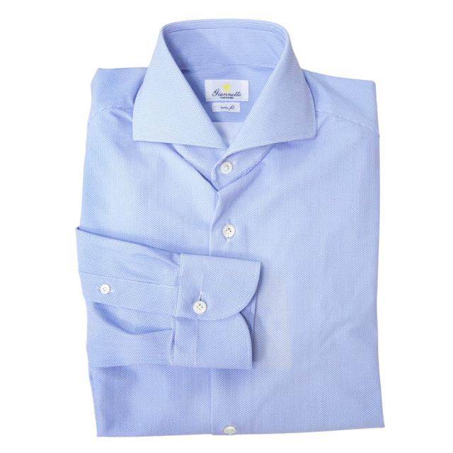 セールSS GIANNETTO ジャンネット カッタウェイシャツ メンズ VINCI FIT AC652 無地 ビジネス ブランド ブルー