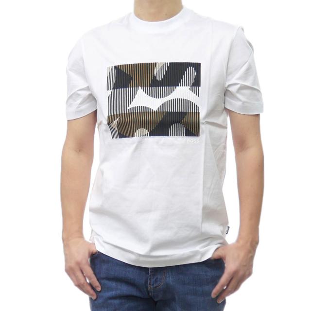 セールSS HUGO BOSS ヒューゴボス Tシャツ メンズ 半袖 クルーネック コットン 綿100％ 50531862 10269642 C-Thompson209 ホワイト