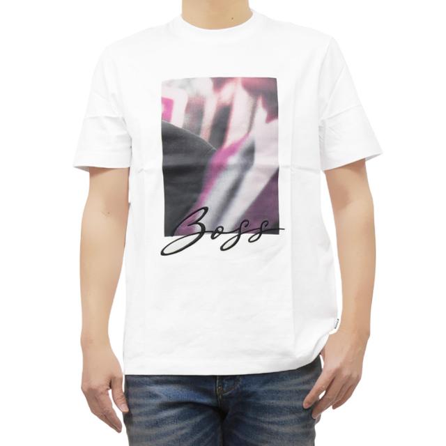 セールSS HUGO BOSS ヒューゴボス Tシャツ メンズ 半袖 クルーネック コットン 綿100％ 50536460 10260090 / C-Thompson104 ホワイト