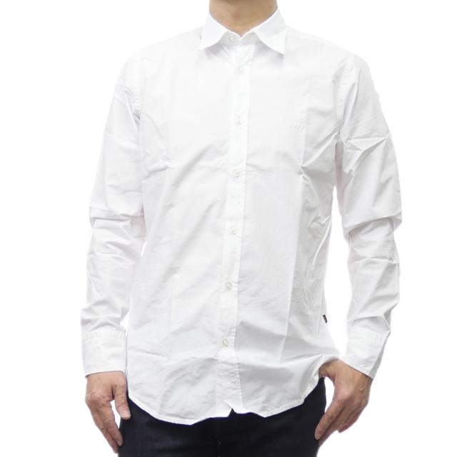 セールSS HUGO BOSS ヒューゴボス ドレスシャツ メンズ 長袖 50527238 10242063 H-HANK-Kent-C1-214 無地 ビジネス ブランド ホワイト