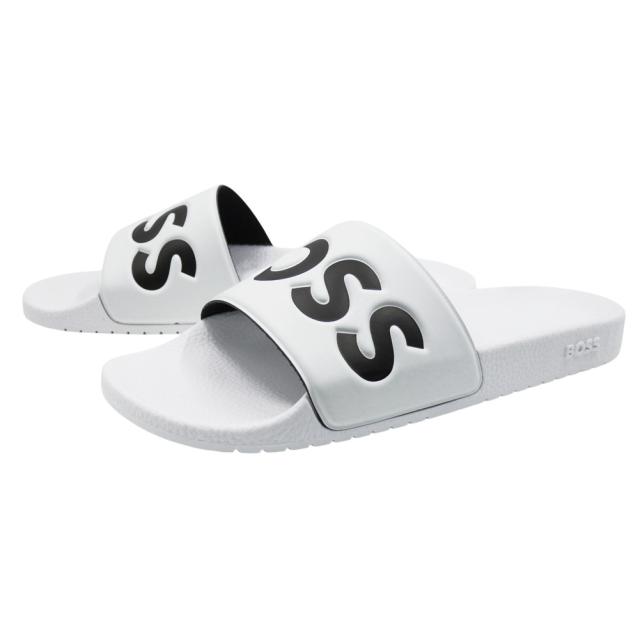 【31％OFF！】HUGO BOSS ヒューゴボス メンズシャワーサンダル 50536835 10251721 / Aryeh-Slid-ndvlg ホワイト 2025春夏新作の通販は 8,800円