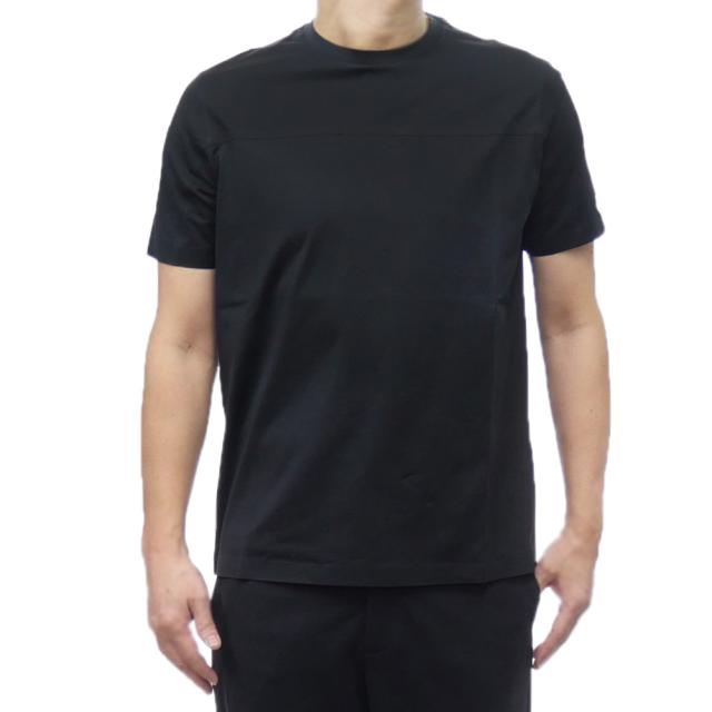 セールSS HERNO ヘルノ Tシャツ メンズ 半袖 クルーネック JG000237U 52003 ブランド ロゴ 無地 ワンポイント 上品 カジュアル ブラック