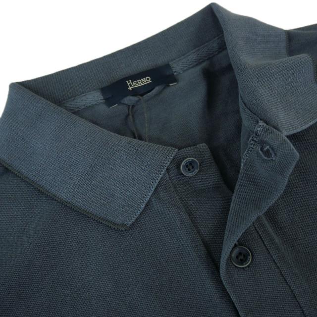 セールSS HERNO ヘルノ ポロシャツ 半袖 メンズ 鹿の子 コットン 綿100
