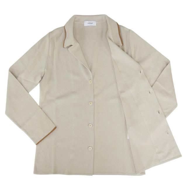旧モデルセール！ LARDINI ラルディーニ ジャケット メンズ コットン 綿100％ ニット ESLMML400 ES64012 ブランド カジュアル キレイめ 上品 グレージュ_9