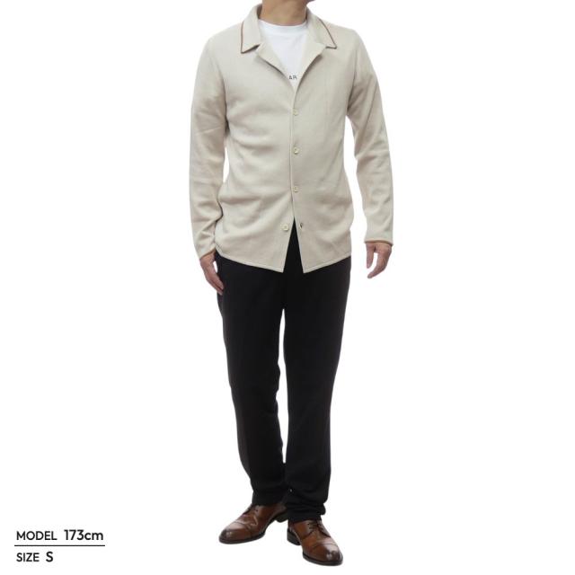 旧モデルセール！ LARDINI ラルディーニ ジャケット メンズ コットン 綿100％ ニット ESLMML400 ES64012 ブランド カジュアル キレイめ 上品 グレージュ_1