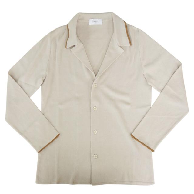 旧モデルセール！ LARDINI ラルディーニ ジャケット メンズ コットン 綿100％ ニット ESLMML400 ES64012 ブランド カジュアル キレイめ 上品 グレージュ_4