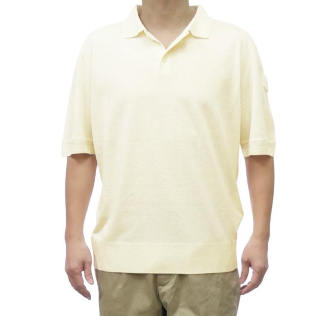 セールSS MONCLER モンクレール ポロシャツ 半袖 メンズ 9A00004 M6752 無地 ワンポイント 同色ブランド ロゴ カジュアル スポーティ 上品 オフホワイト