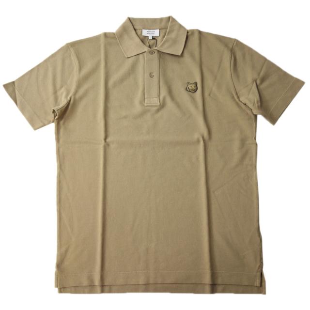 旧モデルセール！ MAISON KITSUNE メゾンキツネ ポロシャツ 半袖 メンズ 鹿の子 コットン 綿100％ MM00210 KJ7010 BOLD FOX HEAD PATCH COMFORT POLO 無地 ワンポイント ブランド ロゴ カジュアル スポーティ 大きいサイズ ブラウン_4