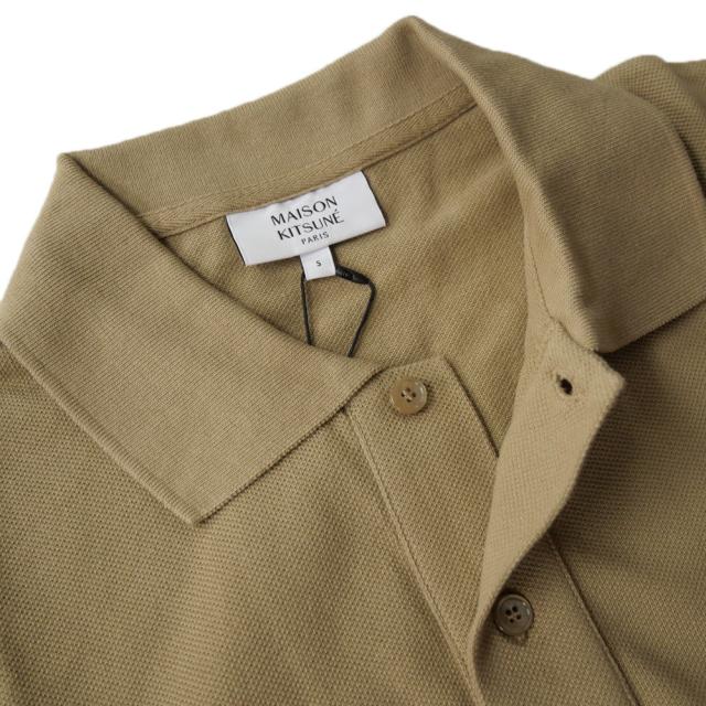 旧モデルセール！ MAISON KITSUNE メゾンキツネ ポロシャツ 半袖 メンズ 鹿の子 コットン 綿100％ MM00210 KJ7010 BOLD FOX HEAD PATCH COMFORT POLO 無地 ワンポイント ブランド ロゴ カジュアル スポーティ 大きいサイズ ブラウン_5