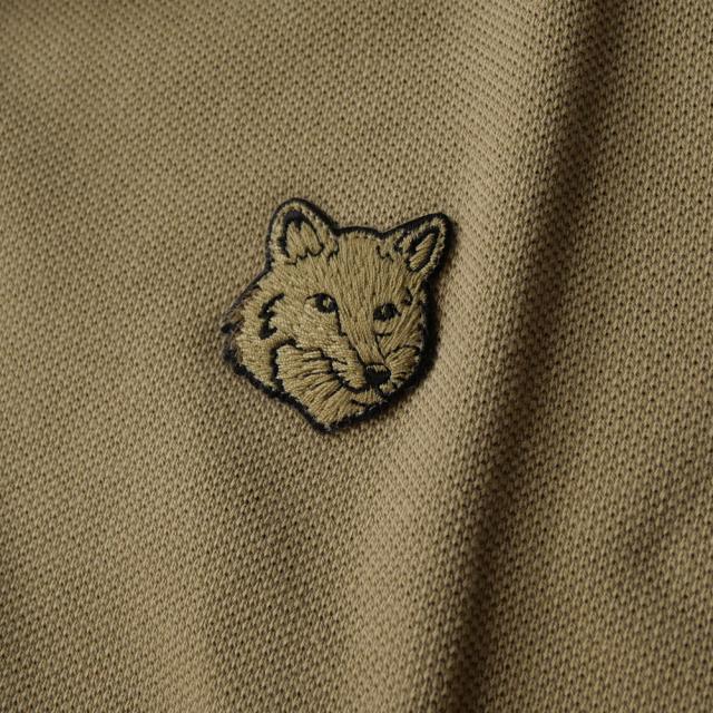 旧モデルセール！ MAISON KITSUNE メゾンキツネ ポロシャツ 半袖 メンズ 鹿の子 コットン 綿100％ MM00210 KJ7010 BOLD FOX HEAD PATCH COMFORT POLO 無地 ワンポイント ブランド ロゴ カジュアル スポーティ 大きいサイズ ブラウン_6