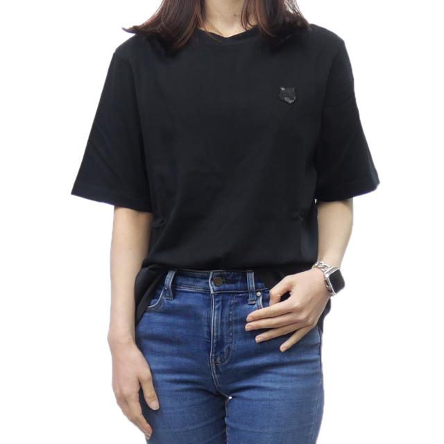 メゾンキツネ 半袖 Tシャツ XS ブラック系 MAISON KITSUNE 胸 メゾンキツネ 半袖 Tシャツ XS ブラック系 MAISON KITSUNE 胸