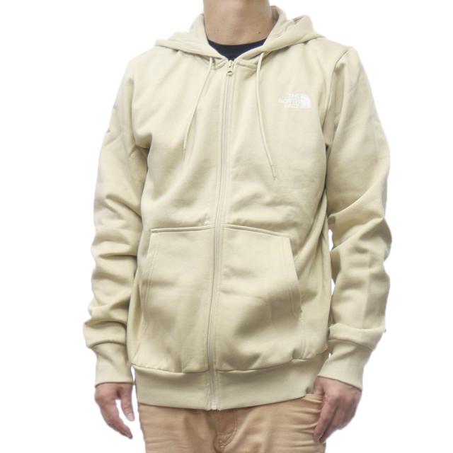 セールSS THE NORTH FACE ノースフェイス パーカー メンズ 裏起毛 ジップアップ NF0A89FD M SIMPLE DOME FULL ZIP ブランド ロゴ 刺繍 ベージュ