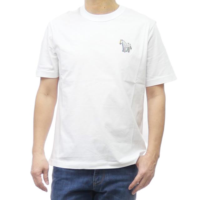 セールSS PS PAUL SMITH ポールスミス Tシャツ メンズ 半袖 クルーネック コットン 綿100％ M2R 220X PP4702 無地 ワンポイント ロゴ ブランド 大きいサイズ ホワイト
