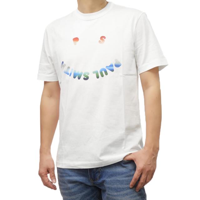 セールSS PS PAUL SMITH ポールスミス Tシャツ メンズ 半袖 クルーネック コットン 綿100％ M2R 220X PP5016 ブランドロゴ カジュアル スポーティ 大きいサイズ ホワイト