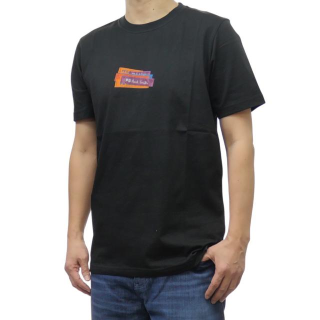セールSS PS PAUL SMITH ポールスミス Tシャツ メンズ 半袖 クルーネック コットン 綿100％ M2R 011R PP5128 無地 ワンポイント ブランド ロゴ カジュアル 大きいサイズ ブラック