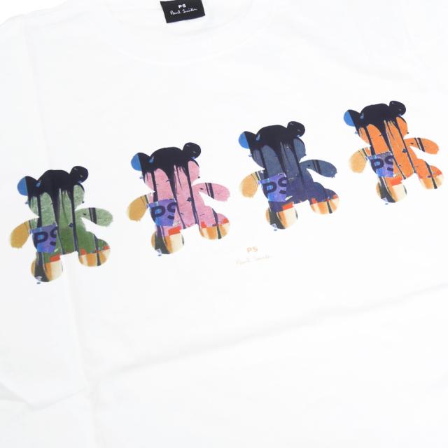 セールSS PS PAUL SMITH ポールスミス Tシャツ メンズ 半袖 クルーネック コットン 綿100％ M2R 011R PP5131 プリント ブランド ロゴ カジュアル ポップ ホワイト セールSS PS PAUL SMITH ポールスミス Tシャツ メンズ 半袖 クルー