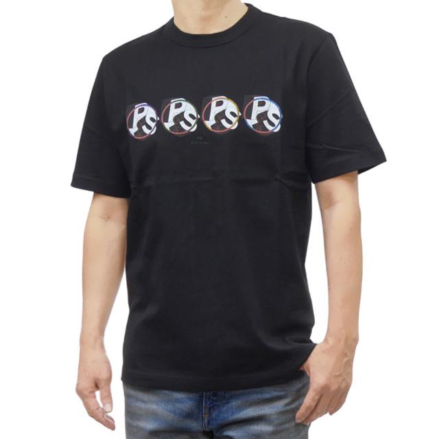 セールSS PS PAUL SMITH ポールスミス Tシャツ メンズ 半袖 クルーネック コットン 綿100％ M2R 220X PP5120 ブランド ロゴ カジュアル スポーティ 大きいサイズ ブラック