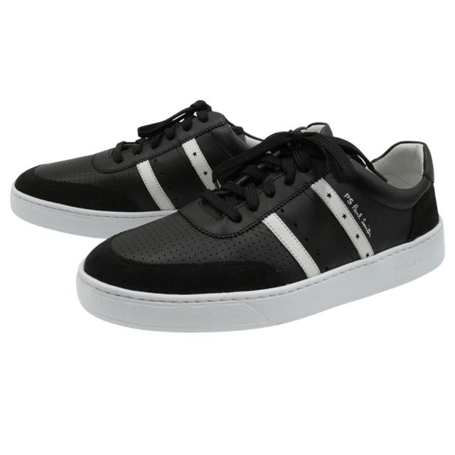 セールSS PS PAUL SMITH ポールスミス メンズ スニーカー 靴 シューズ ローカット M2S BCH02 PLEA BIRCH 本革 レザー ブランド ロゴ カジュアル スポーティ きれいめ ブラック