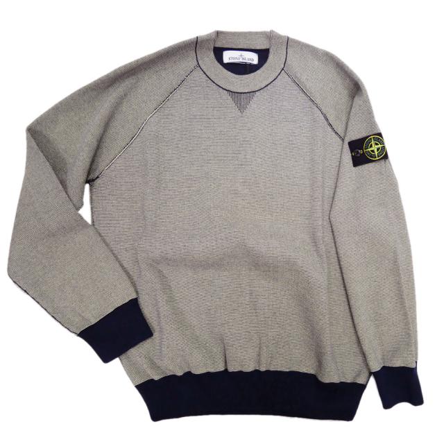 旧モデルセール！ STONE ISLAND ストーンアイランド セーター メンズ コットン 綿100％ ニットセーター 5100037 ネイビーブルー