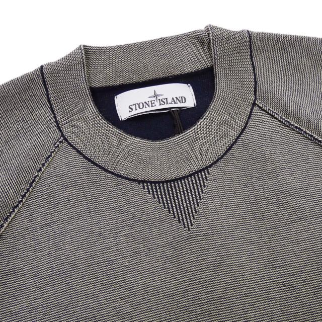 旧モデルセール！ STONE ISLAND ストーンアイランド セーター メンズ コットン 綿100％ ニットセーター 5100037 ネイビーブルー