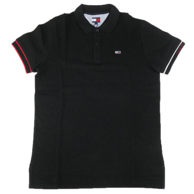 旧モデルセール！ TOMMY JEANS トミージーンズ トミーヒルフィガー ポロシャツ 半袖 メンズ 鹿の子 コットン 綿100％ DM21306 ブラック_4